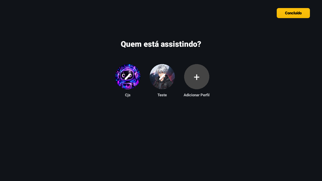 Tela Quem está assistindo do Omnicine com perfis da família